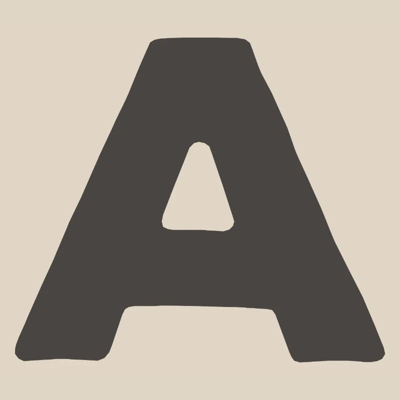 Minimal Letter A Bold Monogram Typographie