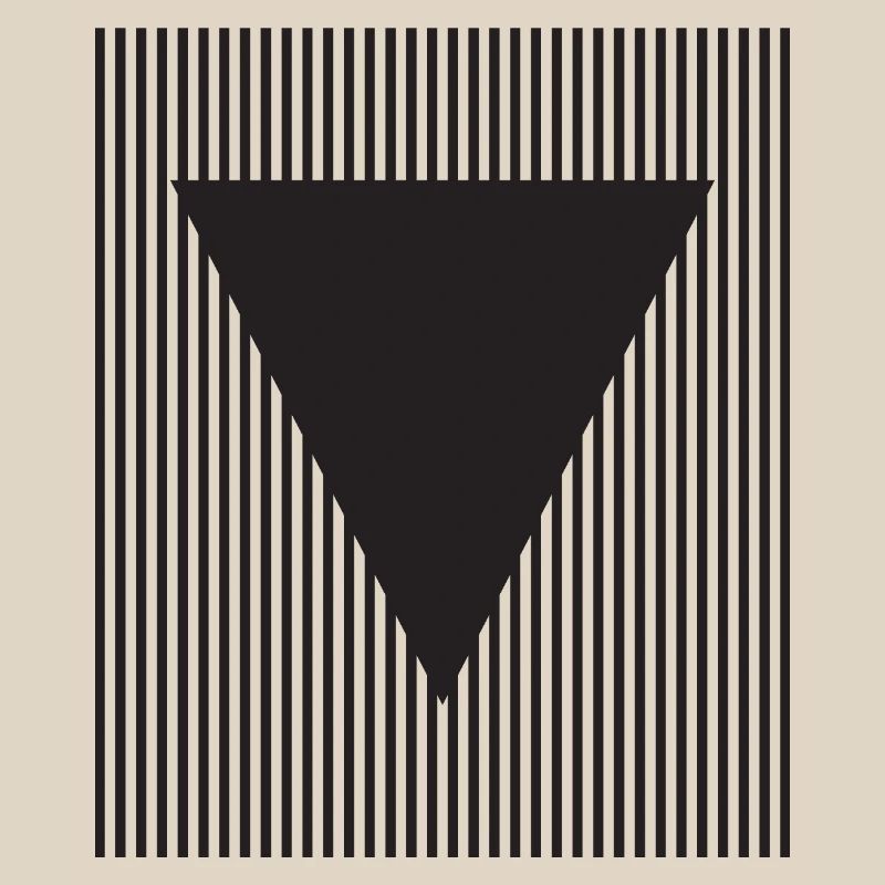 Inverted Triangle on Striped Field