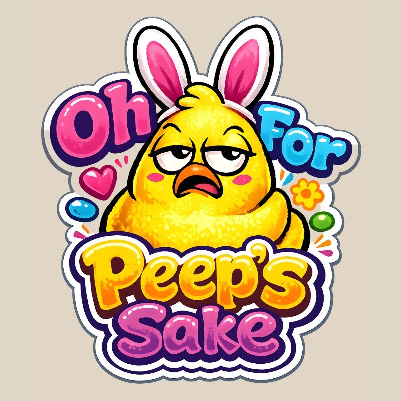 For Peeps Sake Happy Easter Easter Chick Vintage