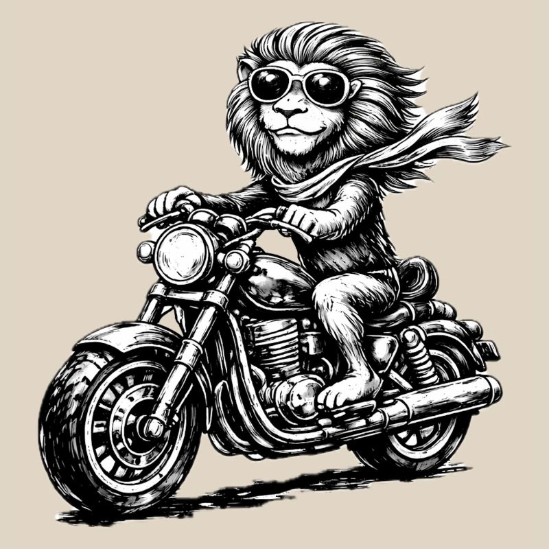 Monkey on Motorcycle Scarf