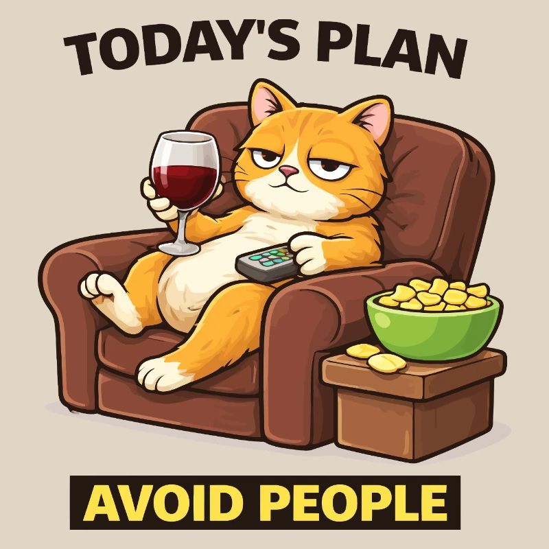 Today's Plan Avoid People Cat