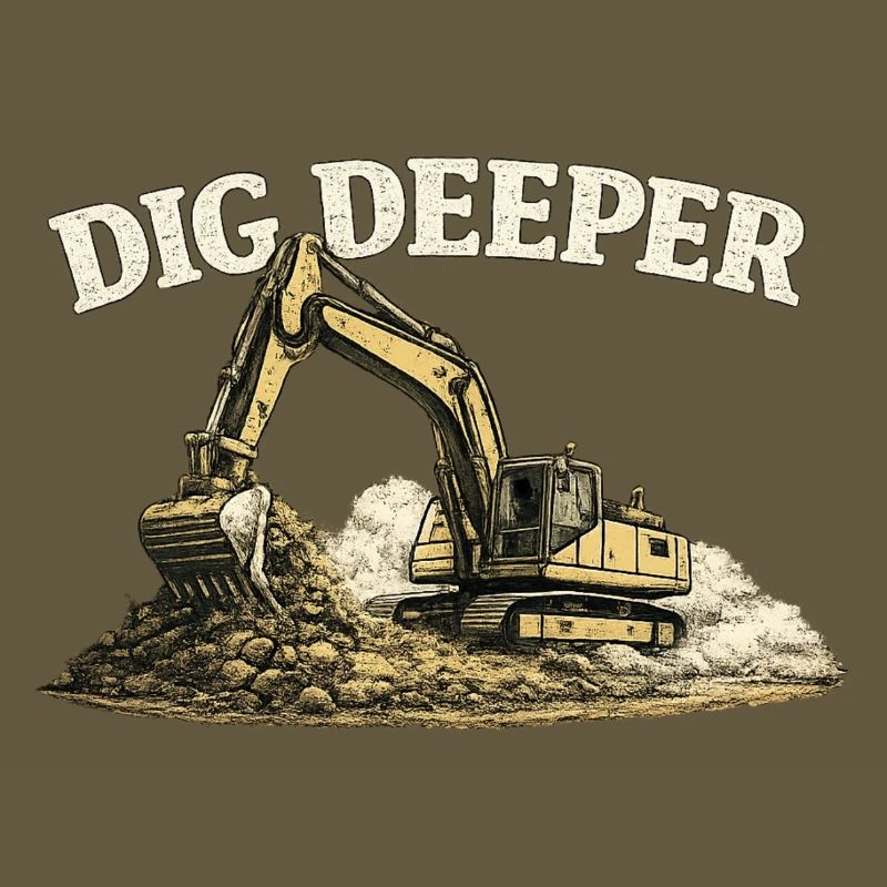 Dig Deeper Excavator Construction Site Construction Machine