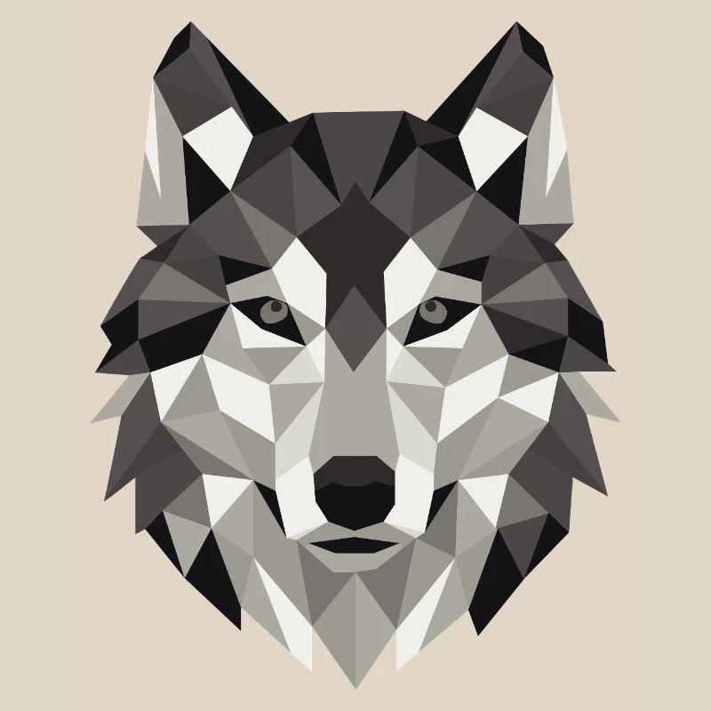 Wolf Head Lowpoly Geometry