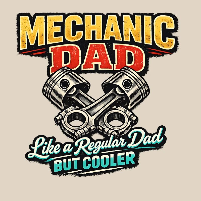 Père mécanicien – Expression de papa cool