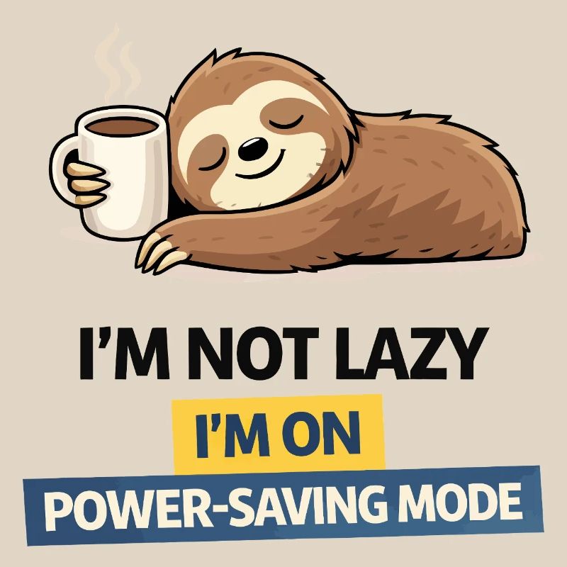 Sloth Power Saving Mode Tee