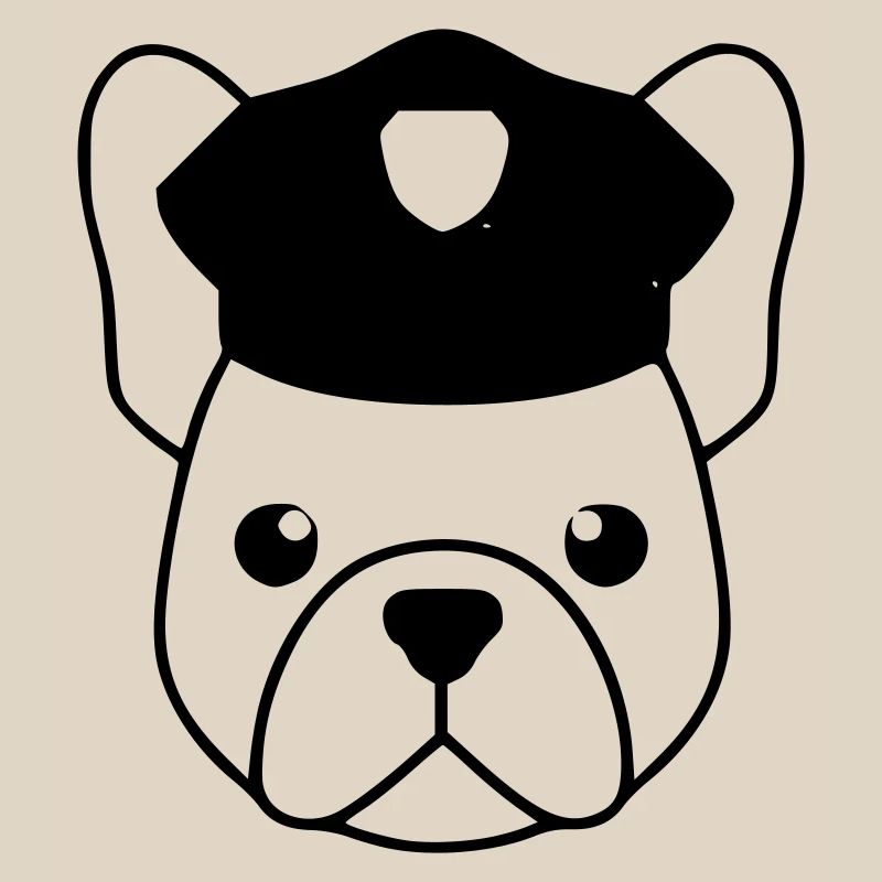 Frenchie cop cop head