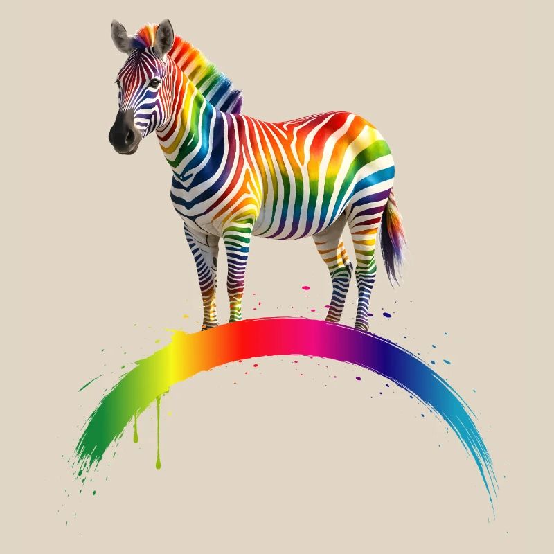 Regenbogen Zebra Farbverlauf Kunst Design