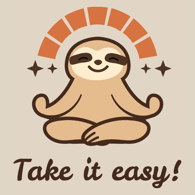 Take it easy – Relaxed Sloth Design