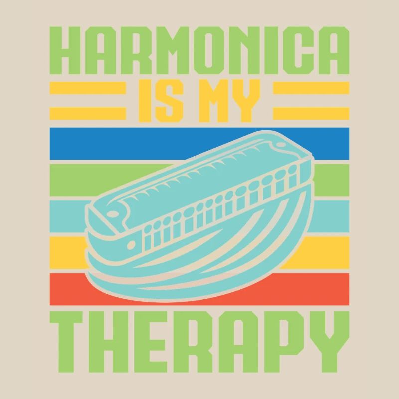 Funny Harmonica Player Is My Therapy Harmonica