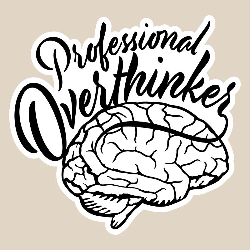 Logo drôle d’anxiété drôle et sombre de la réflexion professionnelle