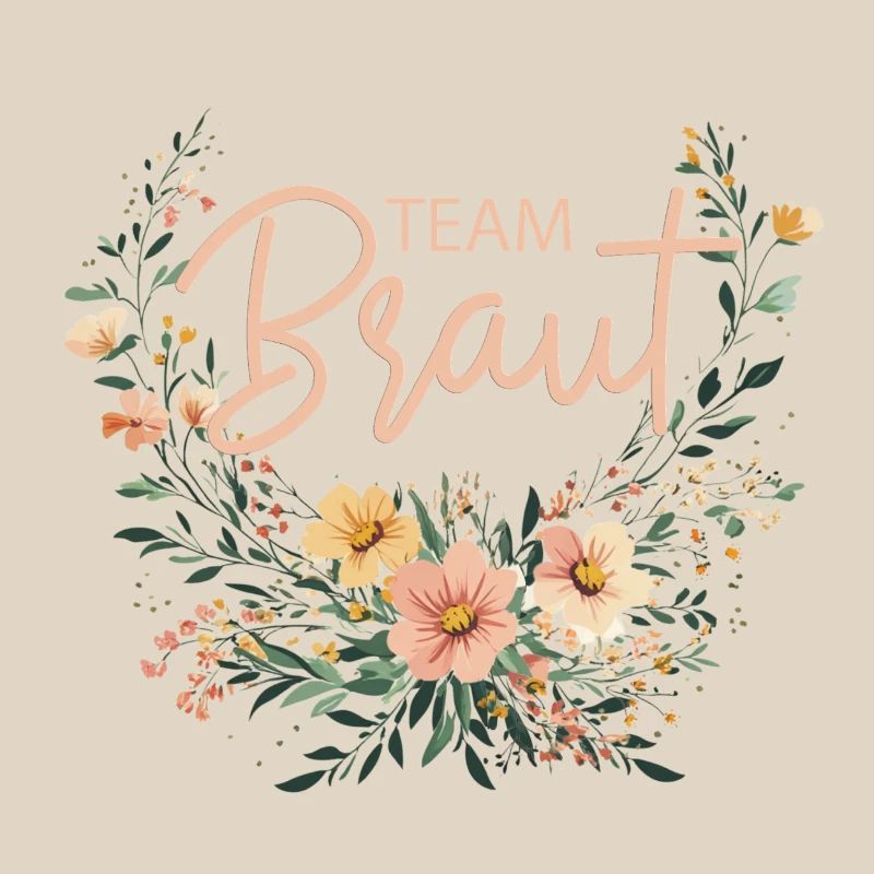 Team Bride! Boho Flower Bouquet, Personalizable