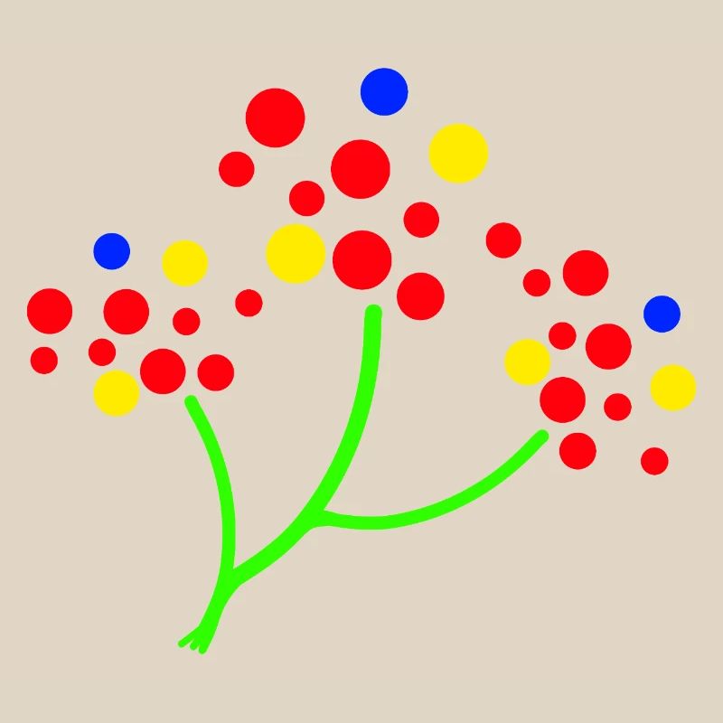 Neon Dot Tree Burst