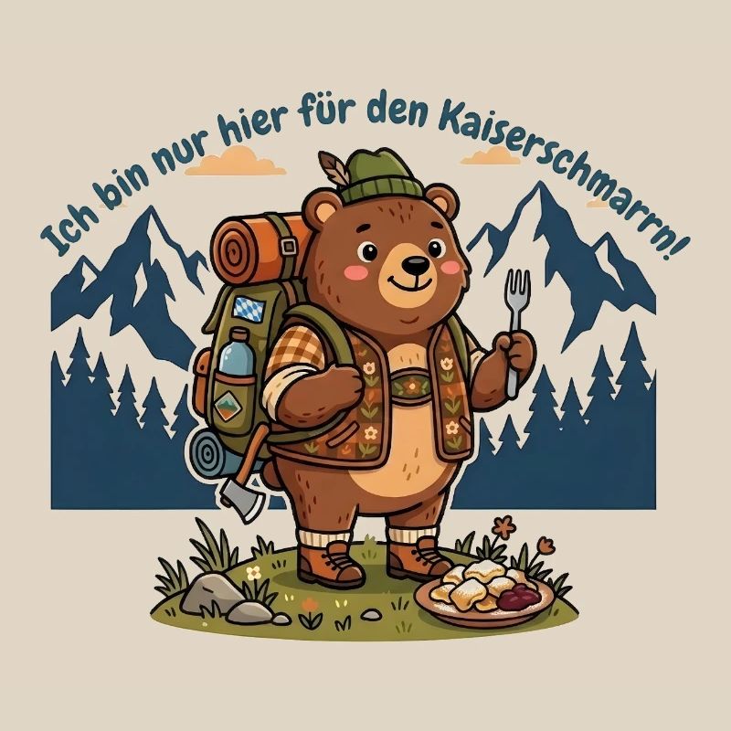 Kaiserschmarrn Wanderbär - Lustiges Wandershirt