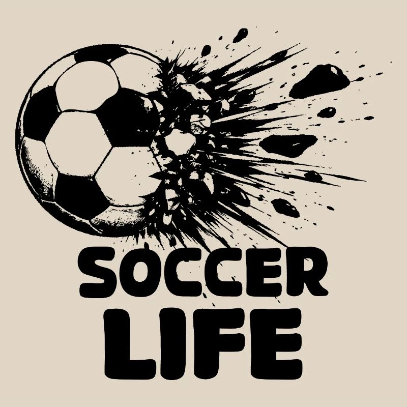 Exploding Football Black Design