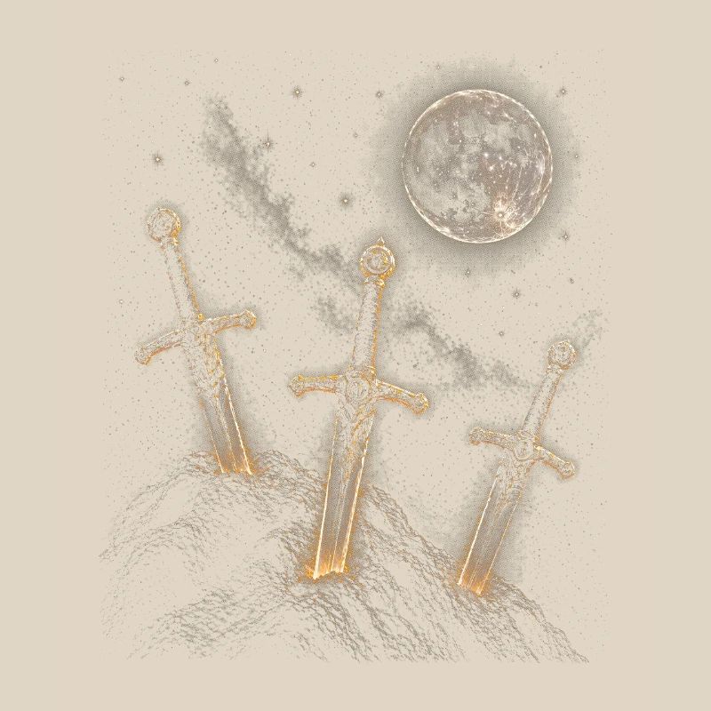 Trois épées au clair de lune