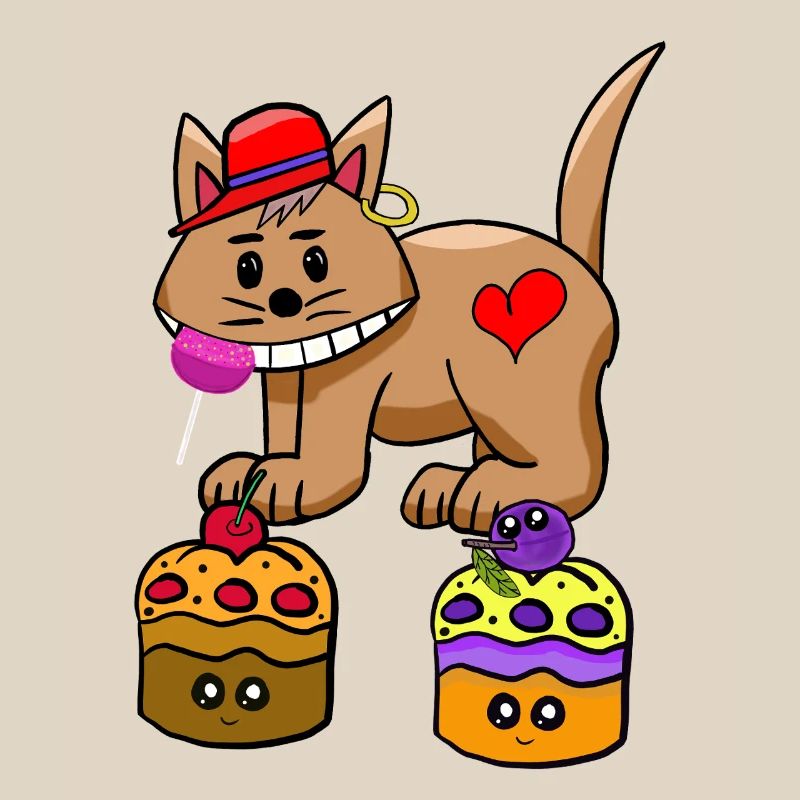 Cat Candy Snacking Muffin Lollipop