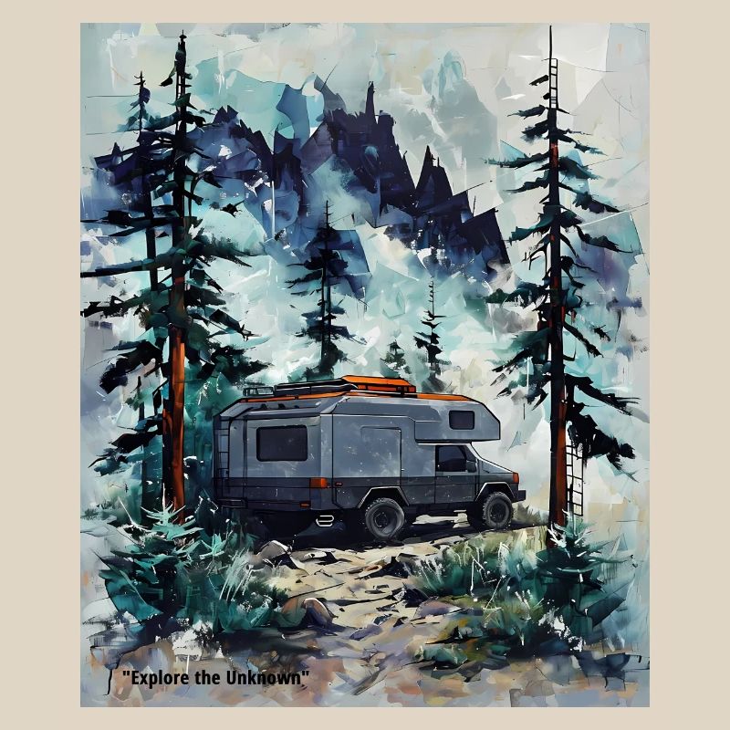 Explore the Unknown Forest Camper