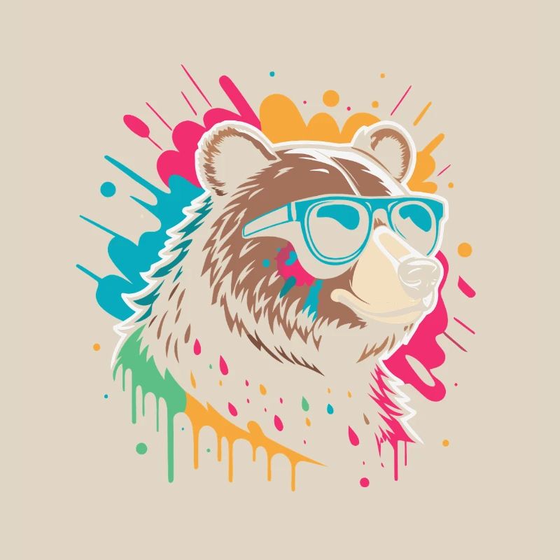 Ours Pop Art Éclat Coloré