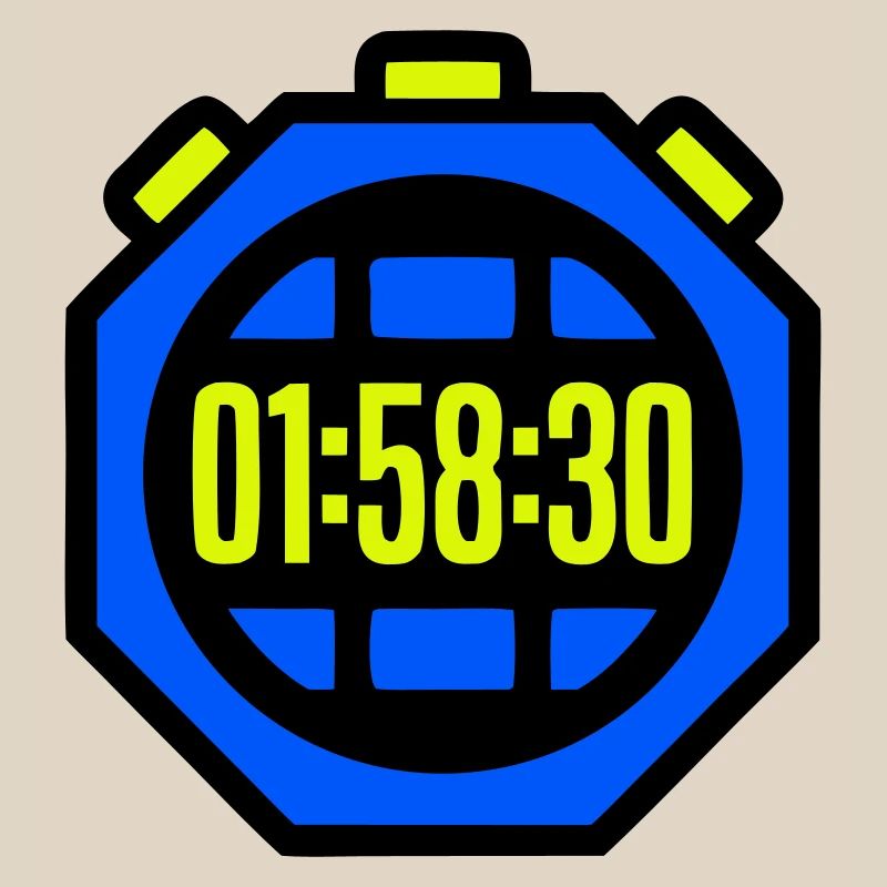 Stoppuhr Bestzeit Halbmarathon