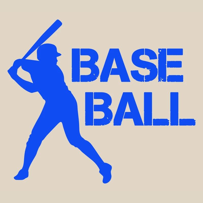 Silhouette de baseball en bleu éclat