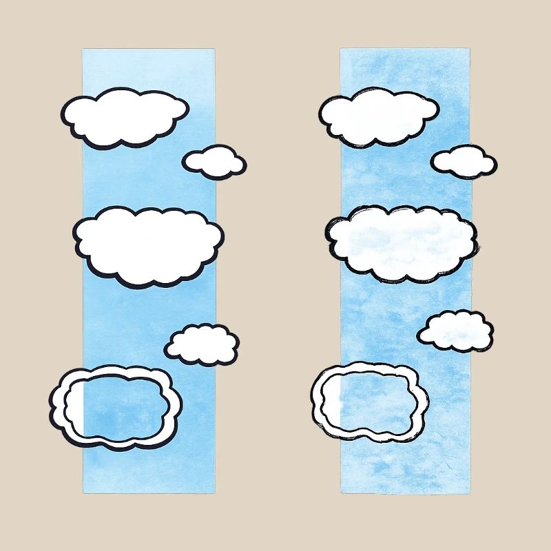 Cloud Columns on Sky Strips
