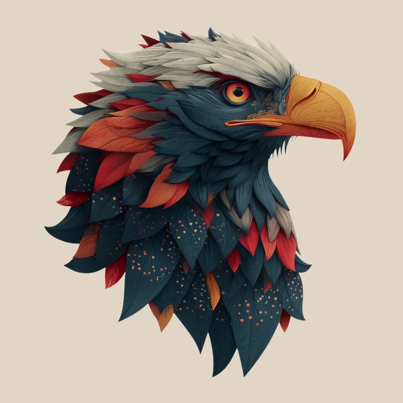 Powerful Eagle Head, Strong, Determined Gift