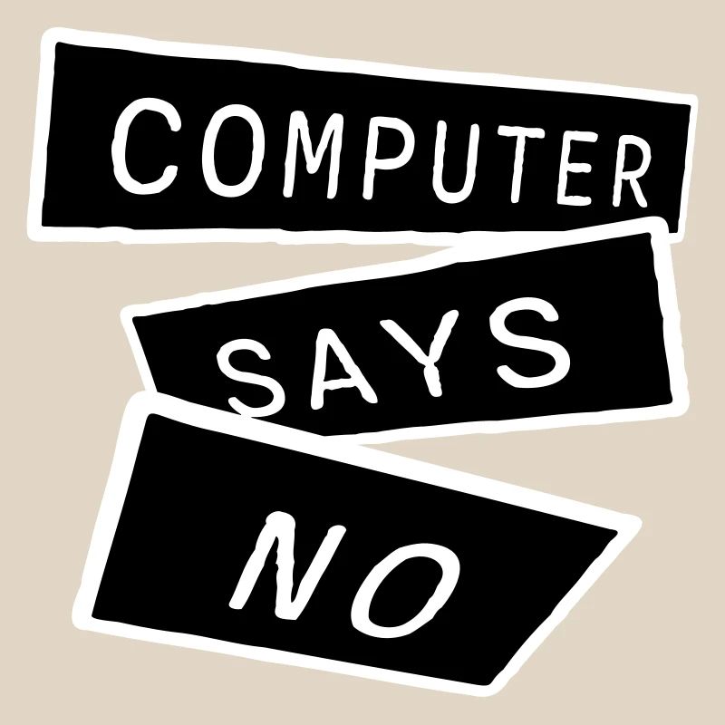 L’ordinateur dit pas de technique drôle de nerd programmeur