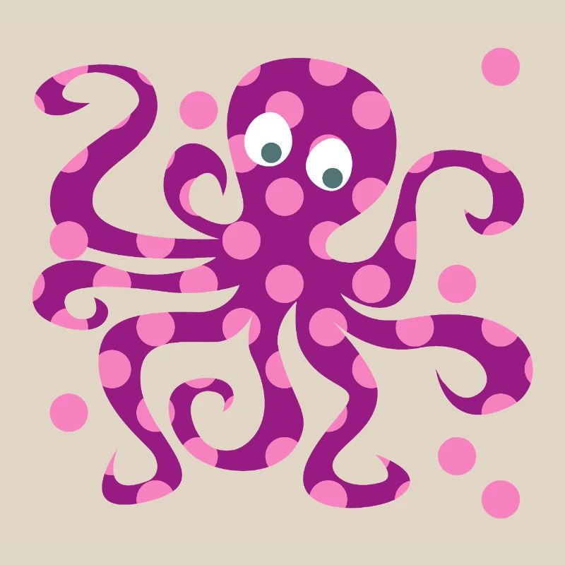 Nursery rose Octopus Dots Squid