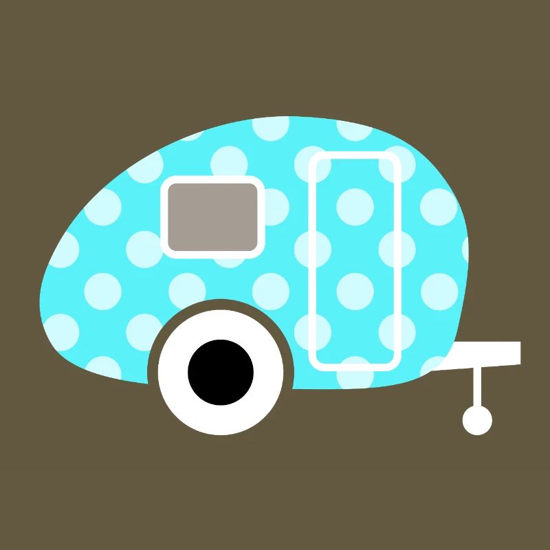 Caravan Dots Camping Points Camper Vintage Retro