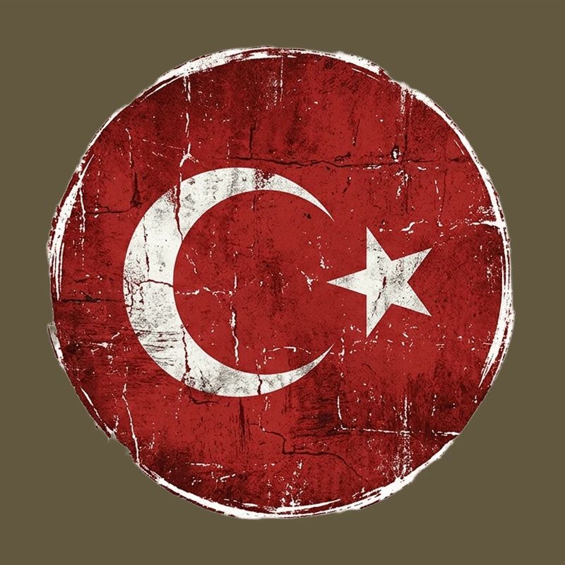 Conception du cercle du drapeau turc
