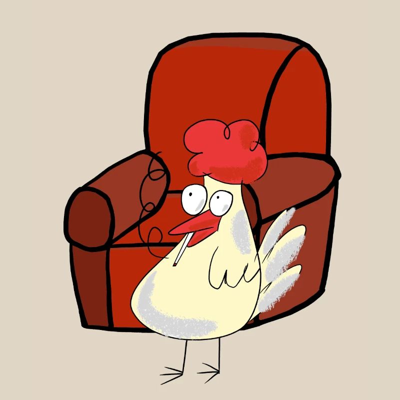 After-Work Chicken Smoker Cigarette Break