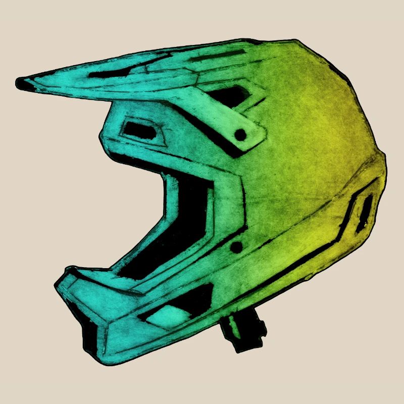 MTB FullFace Helm - handgeschnitzte Druckvorlage