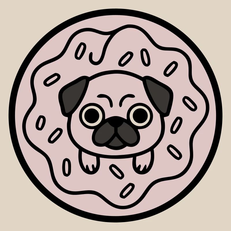 Pug Dog Donut Candy