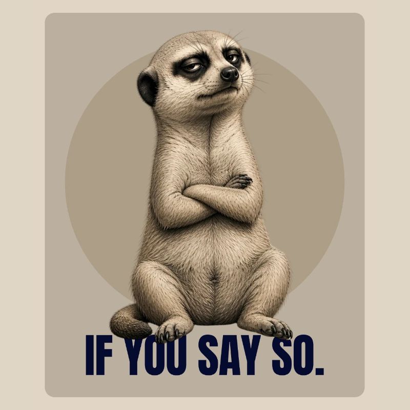 Si vous le dites. – Design sarcastique de suricate