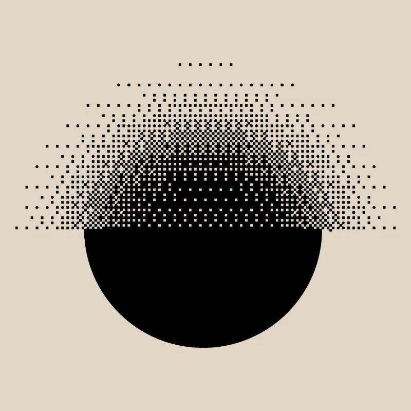 Conception bitmap de sunburst géométrique et pixelisé