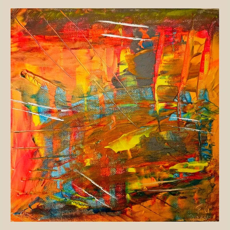 Fire-colored abstract image