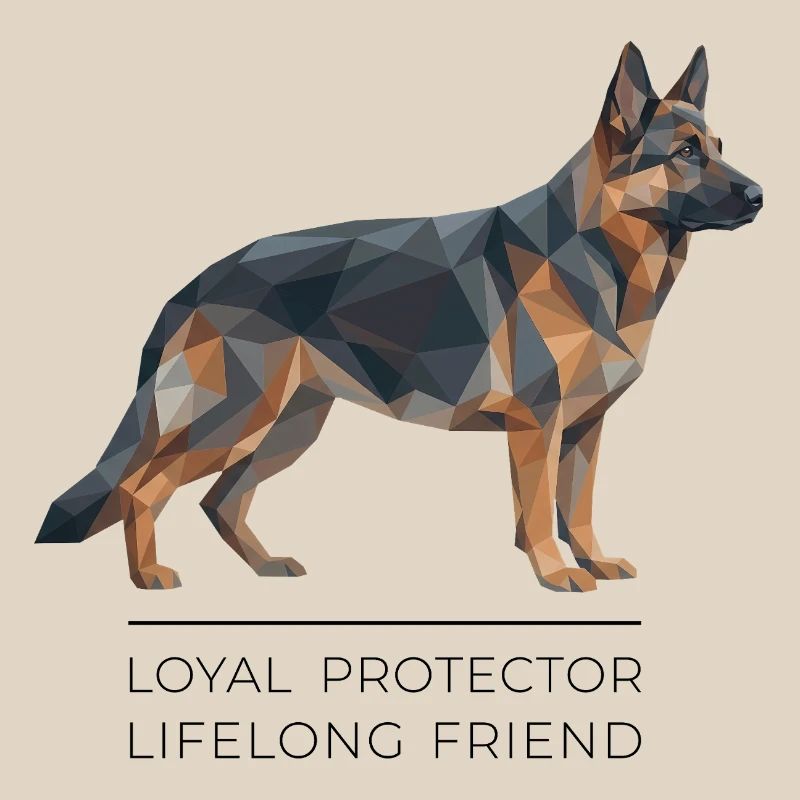 German Shepherd Low-Poly - Loyal, brave, true
