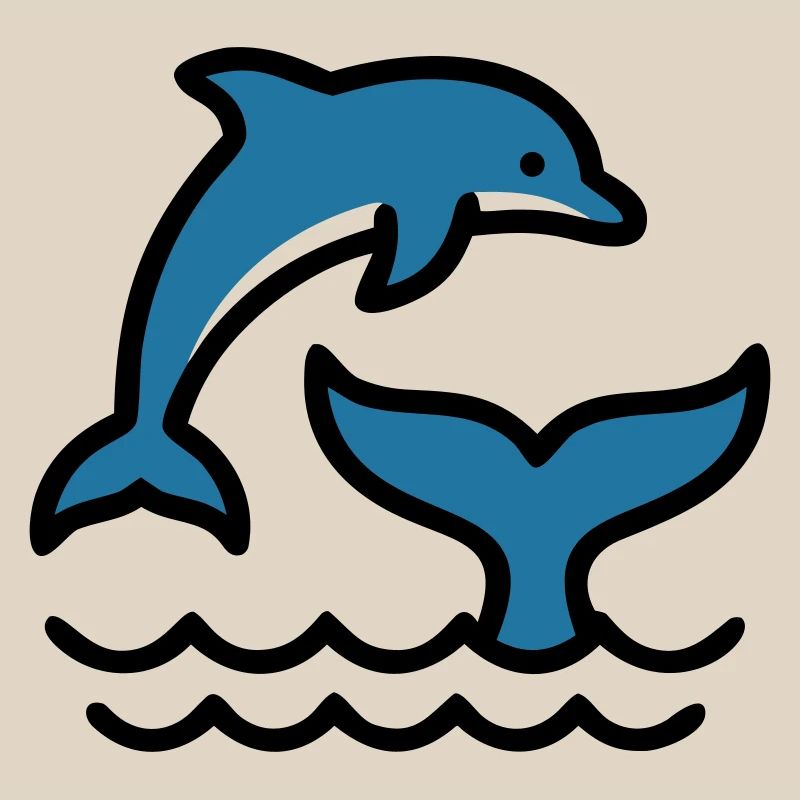 Dolphins Waves Sea Silhouette