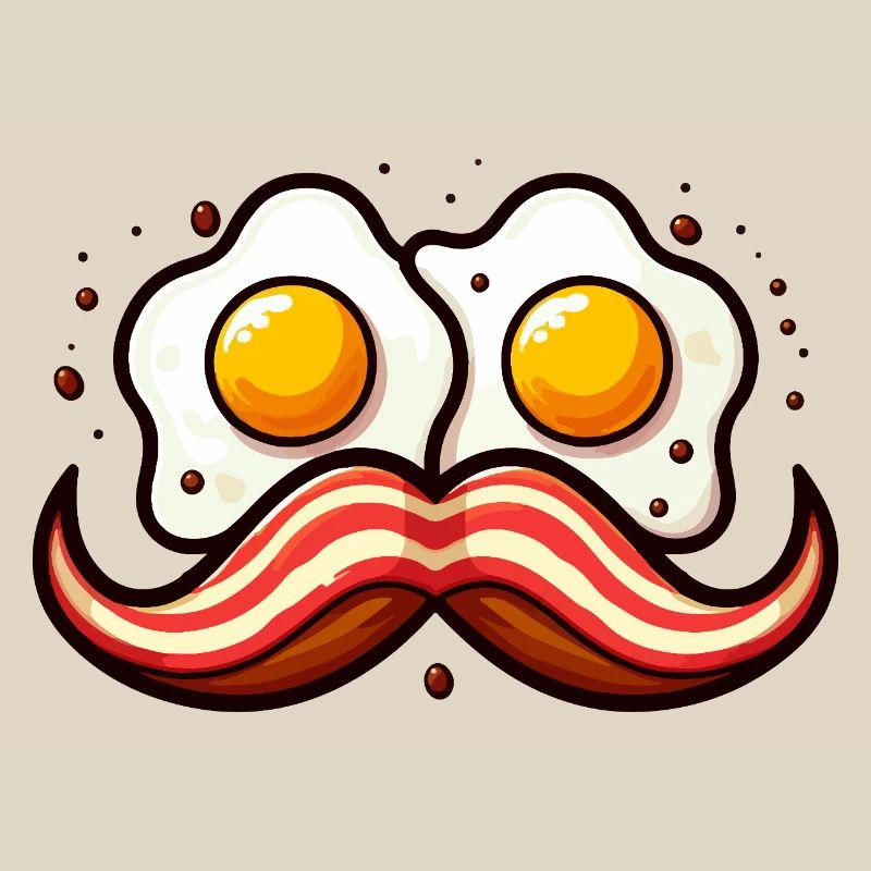 Retro Egg Mustache