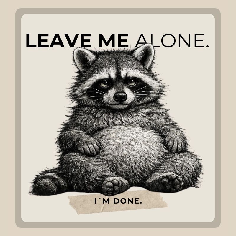 Laisse-moi tranquille mème du raton laveur