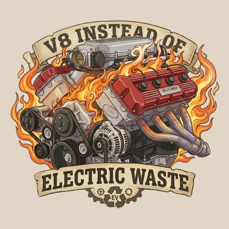 V8 au lieu de VE – Déchets électriques