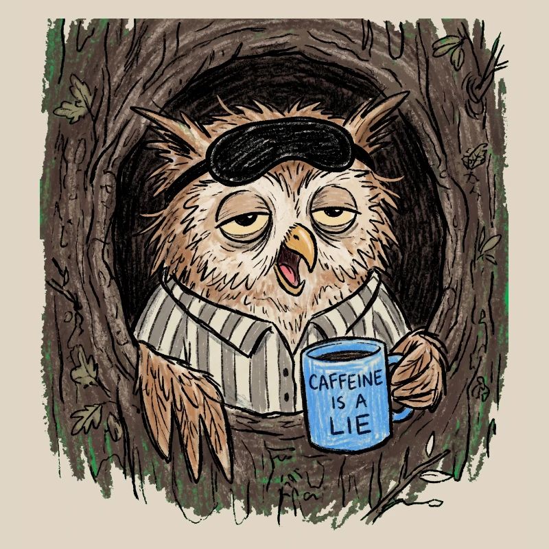 Caffeine is a Lie Eule Kaffee