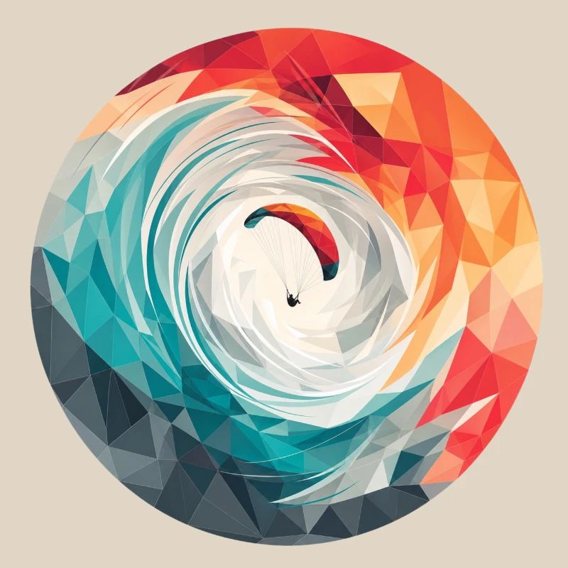 Geometric Vortex Paragliding