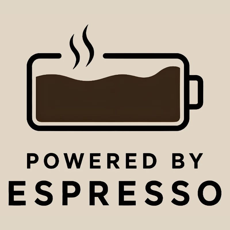 Propulsé par Espresso - Conception de café pour ventilateur de café