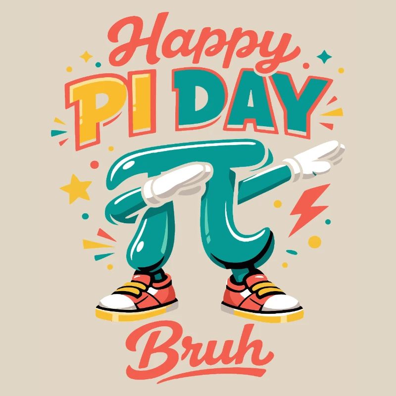 Happy Pi Day Bruh Dabbing Pi Math Saying Retro