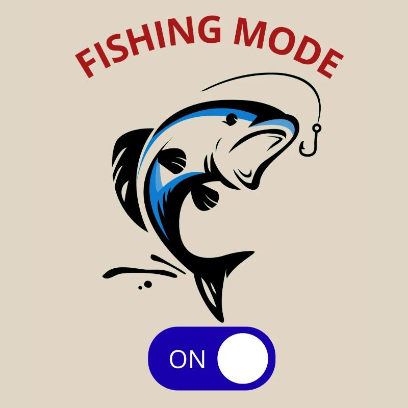 Mode pêche activé Cool Angler Fish Hook Tee