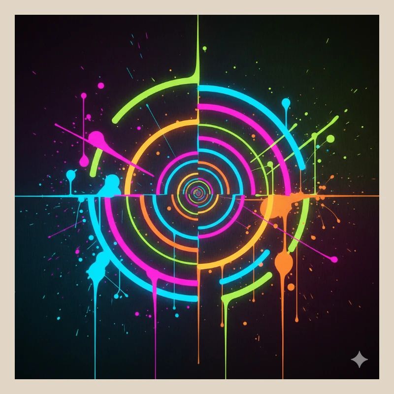 Éclaboussure de cercle néon