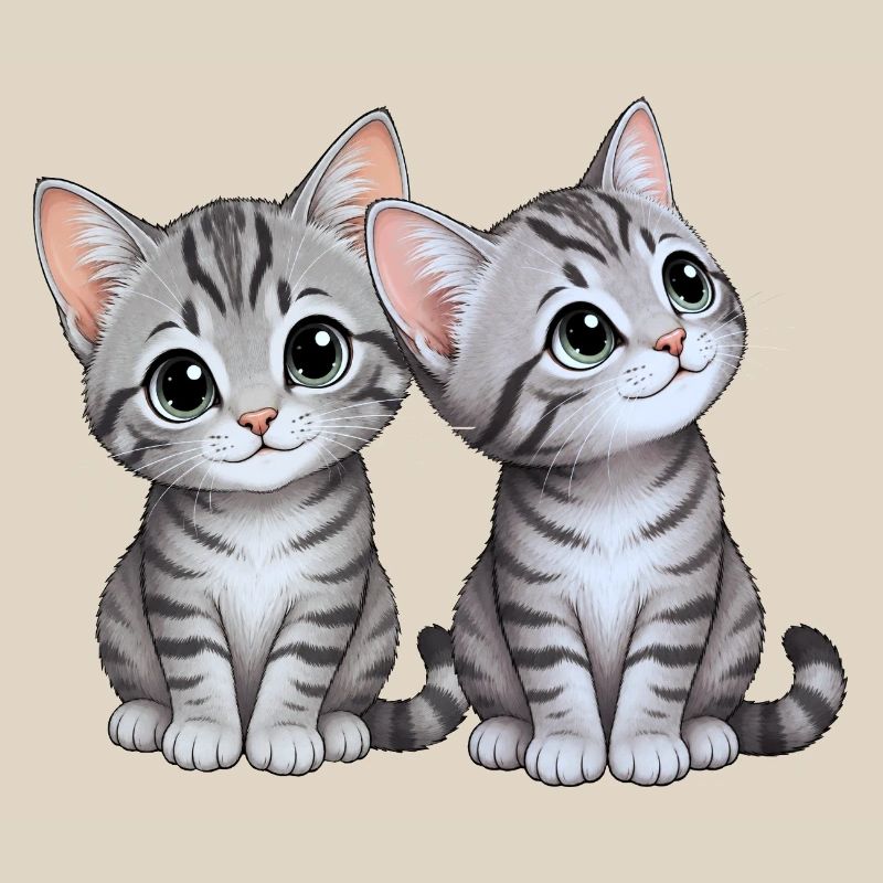 Frères et sœurs chatons