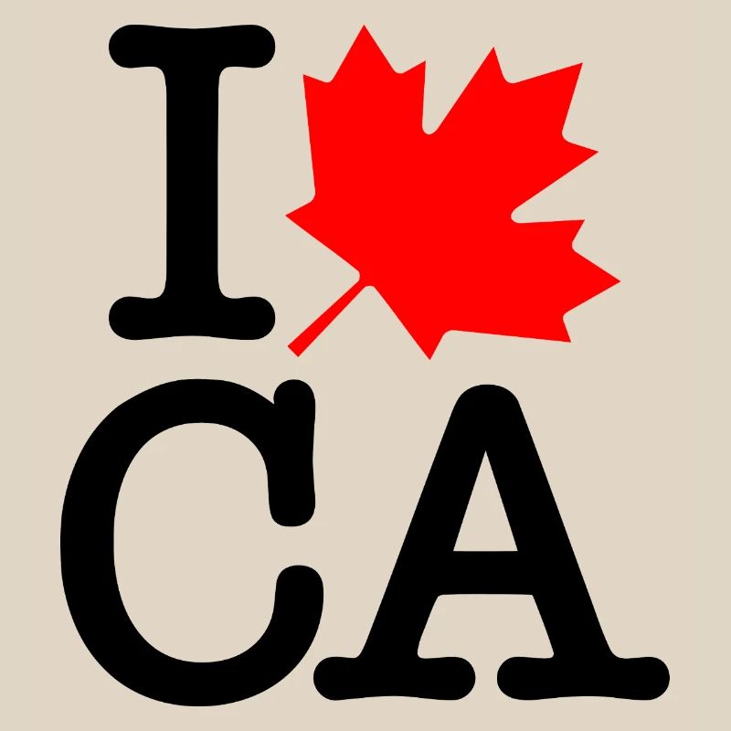 Very Polite Red Black I Love Canada Maple Leaf