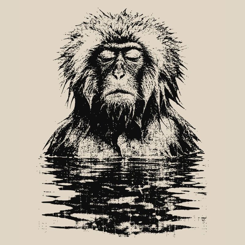 Onsen Macaque Monkey